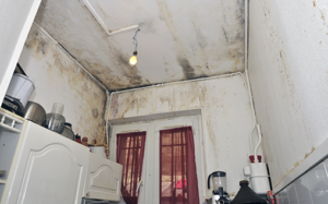 Maison dégradée par l'humidité